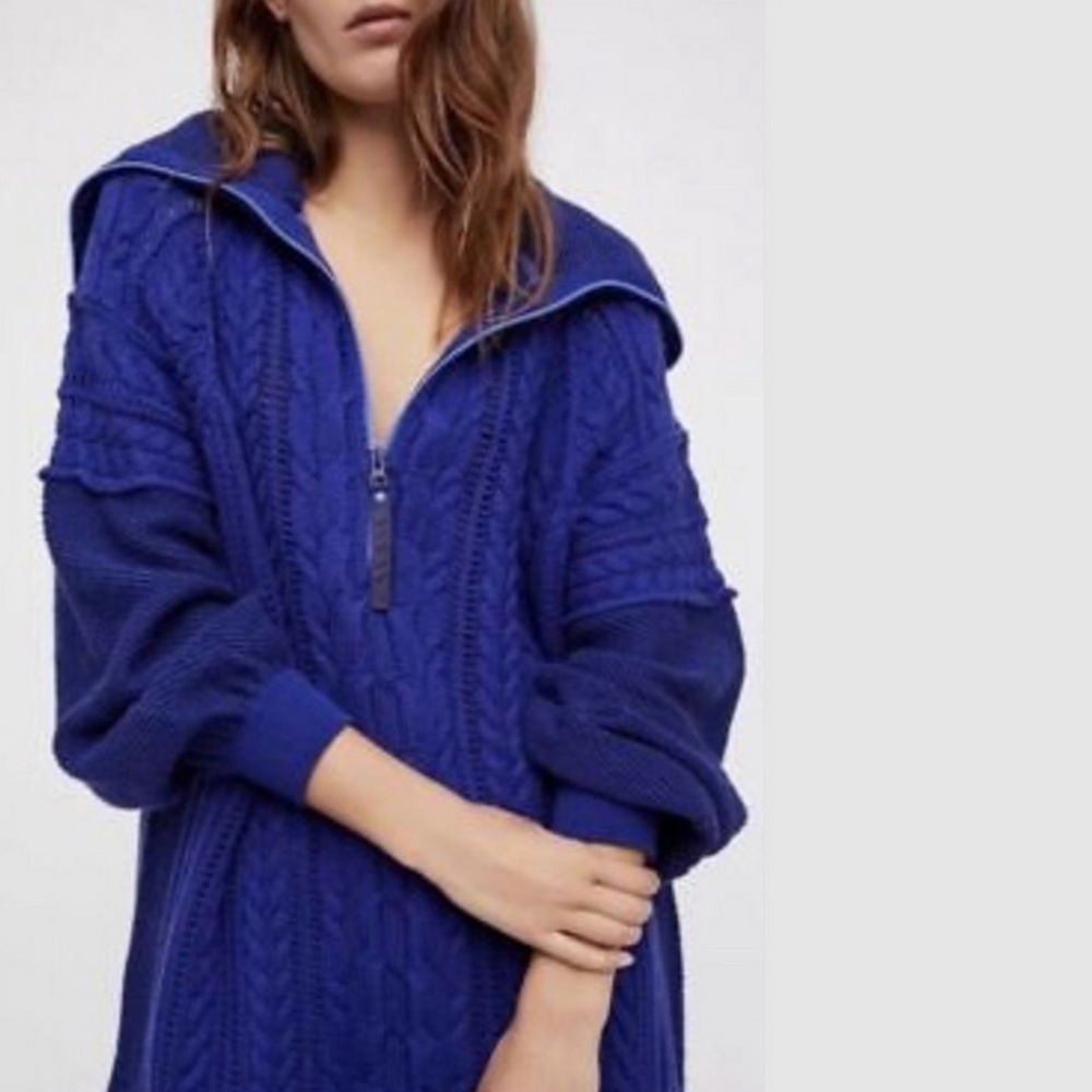 Free People Sunshine Slope Half Zip Pullover